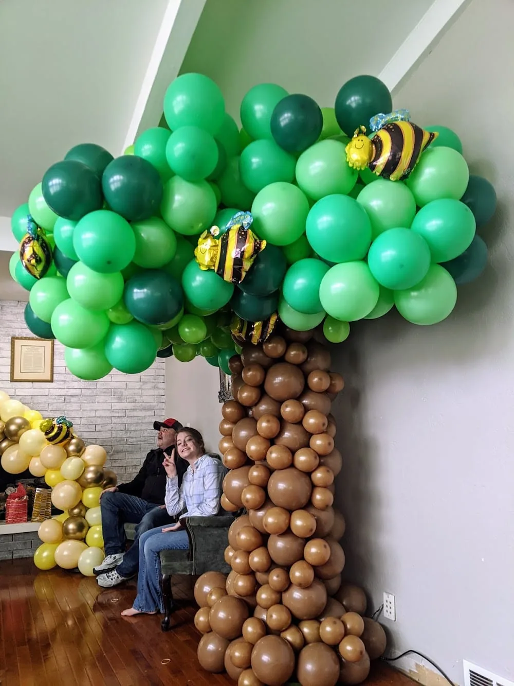 Home celebration balloon decor